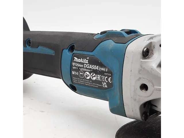 Accu haakse slijper, makita, dga504, 2024 - afbeelding 10 van  12
