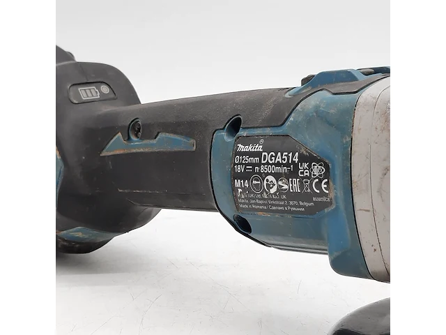 Accu haakse slijper, makita, dga514 - afbeelding 9 van  11