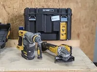Accu haakse slijper met accuklopboor dewalt, dcg405, dch273 brushless