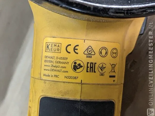 Accu haakse slijper met accuklopboor dewalt, dcg405, dch273 brushless - afbeelding 4 van  12
