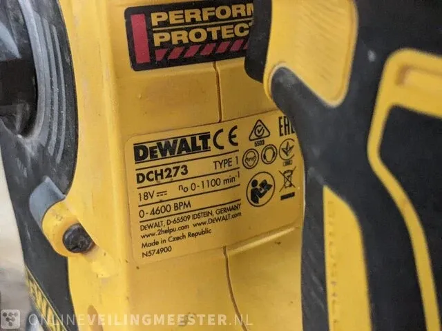 Accu haakse slijper met accuklopboor dewalt, dcg405, dch273 brushless - afbeelding 8 van  12