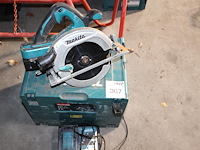 Accu handcirkelzaag makita 36 volt met dubbele accu en lader in kunststofkoffer. - afbeelding 1 van  4