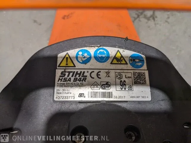 Accu heggenschaar stihl, hsa 94 r, 2017 - afbeelding 8 van  11
