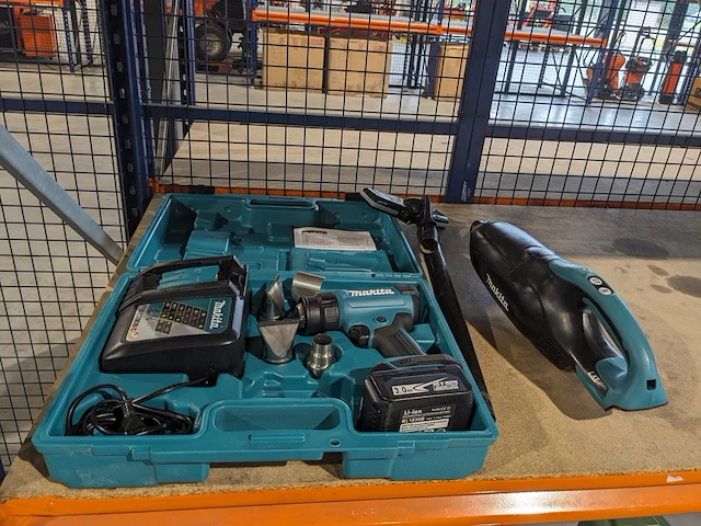 Accu hetelucht pistool met accu stofzuiger , makita, dhg180 - dcl182 - afbeelding 1 van  10