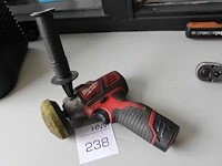 Accu polijstmachine milwaukee m12 bps met 2 ah accu.