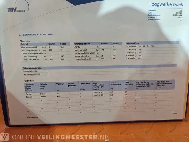 Accu schaarhoogwerker jlg, es1330l, bouwjaar 2022 | 0,9 uur - afbeelding 3 van  39