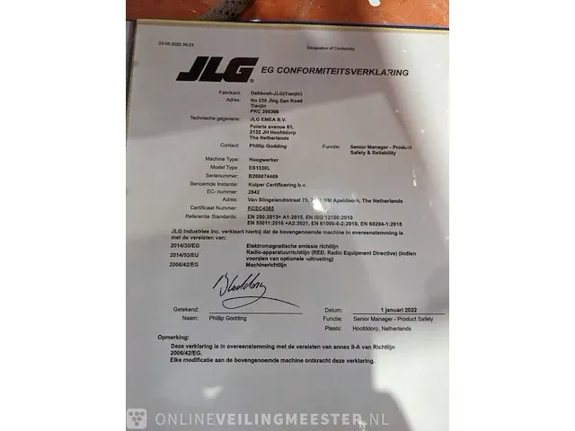 Accu schaarhoogwerker jlg, es1330l, bouwjaar 2022 | 0,9 uur - afbeelding 26 van  39