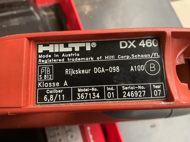 Accu schiethamer, hilti, dx460 - afbeelding 3 van  3