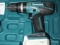 Accu schroefboormachine makita type hp 347 d 14,4 volt met accu en lader in koffer. - afbeelding 2 van  2