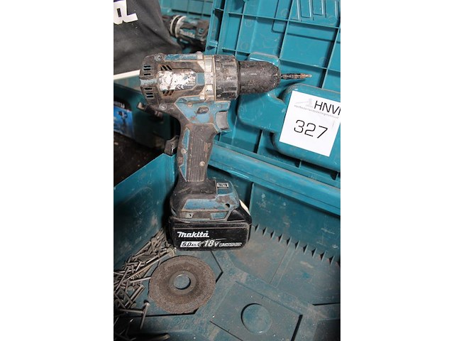 Accu schroefmachine met accu in kunststof koffer. - afbeelding 2 van  2