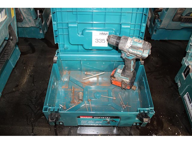 Accu schroefmachine met accu in kunststof koffer. - afbeelding 1 van  2