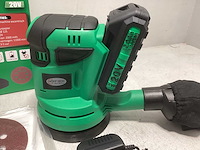 Accu schuurmachine excentrisch 125mm 20v 2000mah - afbeelding 2 van  3