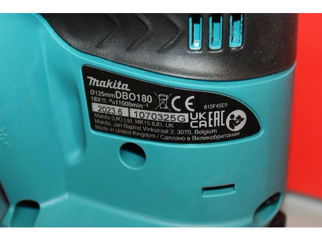 Accu schuurmachine makita dbo180 18 v - afbeelding 2 van  2