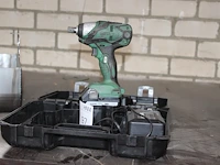 Accu slagmoersleutel hitachi met accu en lader in koffer. - afbeelding 1 van  2