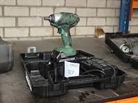 Accu slagmoersleutel hitachi met accu en lader in koffer. - afbeelding 2 van  2
