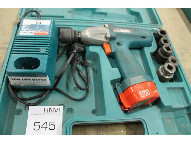 Accu slagmoersleutel makita 6911hd met acculader en accu in kunststof koffer. - afbeelding 1 van  1