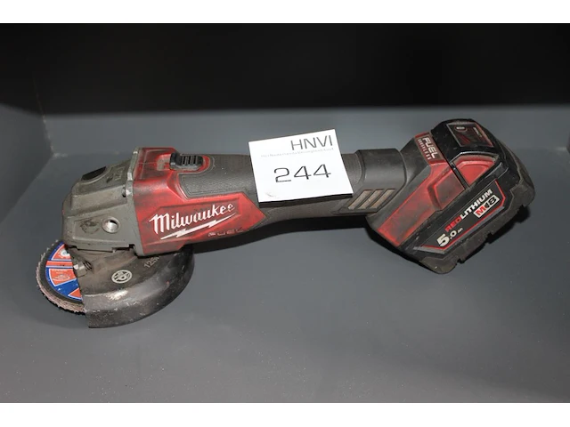 Accu slijptol milwaukee m18 fsag125x. met 5 ah accu. - afbeelding 1 van  1