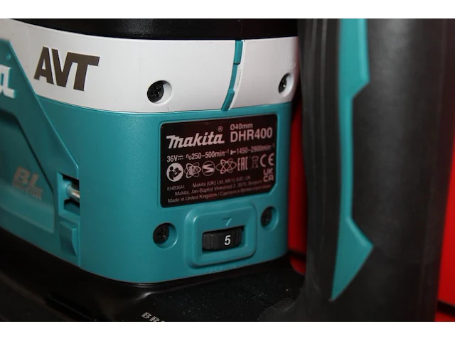 Accu sloophamer makita dhr400 voor 2 x 18 v. exclusief accu's - afbeelding 3 van  3