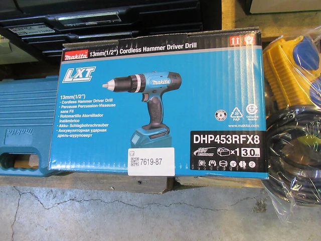 Accuboormachine set makita, dhp453rfx8 - afbeelding 3 van  3