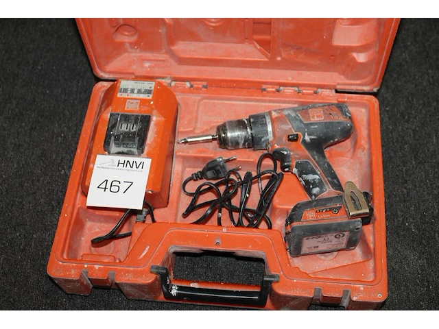 Accuschroefmachine fein met accu en lader in koffer. - afbeelding 1 van  2