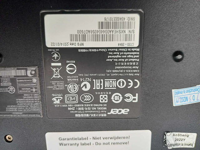Acer c720-116 laptop (2x) - afbeelding 6 van  9