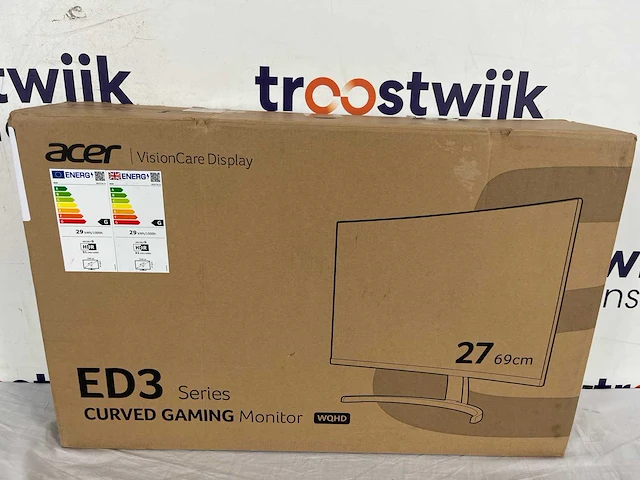 Acer ed3 ed273uabmiipx 68,6 cm (27) led zwart - afbeelding 2 van  2