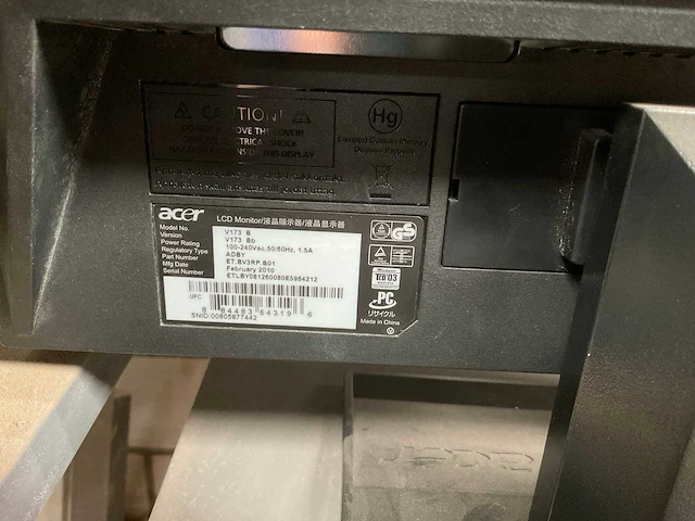 Acer monitor (3x) - afbeelding 3 van  5