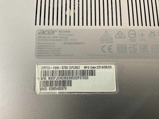 Acer n18q2 spin 13”, core(tm) i5 8th gen, 8 gb ram, 64 gb ssd chromebooks (2x) - afbeelding 16 van  16