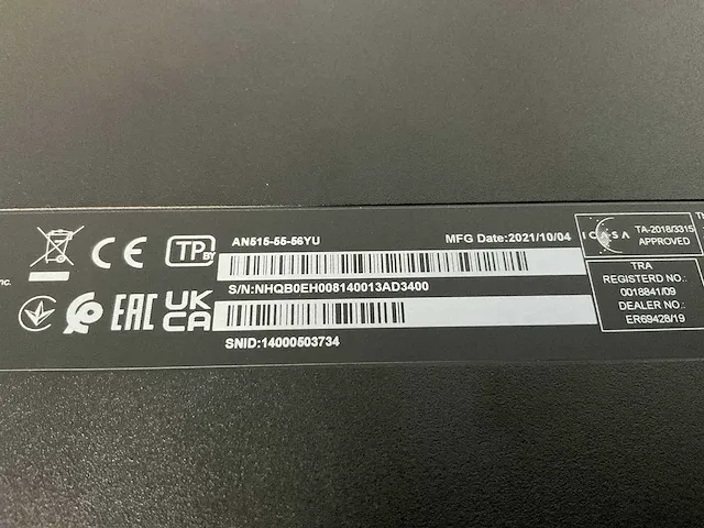 Acer nitro 5 an515-55-56yu (reparatieproduct) - afbeelding 7 van  7