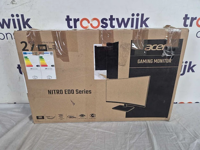 Acer nitro xz0 gamemonitor met gebogen scherm |xz270x | zwart - afbeelding 2 van  2