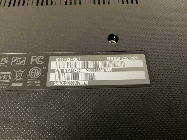 Acer notebook aspire 1 a114-33-c0j7 (reparatieproduct) - afbeelding 6 van  6