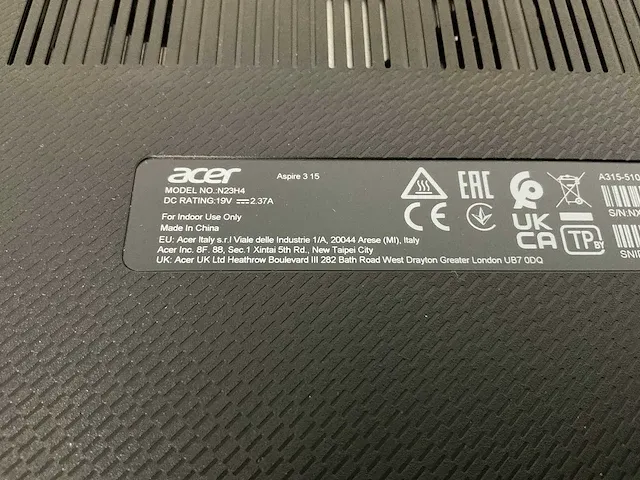 Acer notebook aspire 3 a315-510p-p6wr (reparatieproduct) - afbeelding 6 van  8
