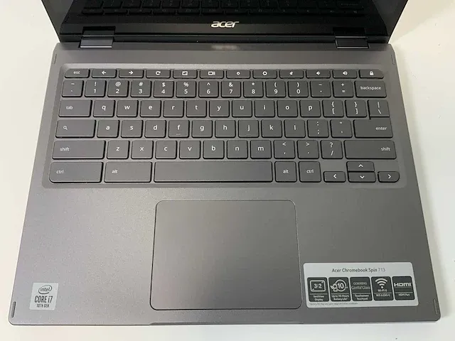Acer spin 713 13.5”, core(tm) i7 10th gen, 17 gb ram, 128 gb ssd touchscreen chromebook - afbeelding 4 van  6
