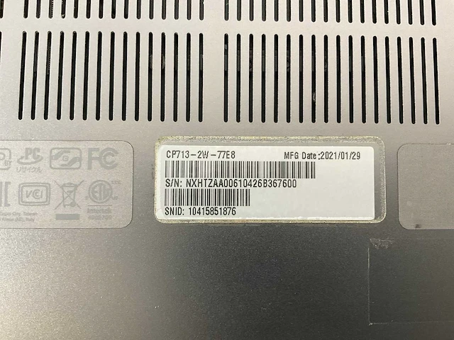 Acer spin 713-2w 13.5”, core(tm) i7 10th gen, 16 gb ram, 128 gb ssd chromebook - afbeelding 7 van  7