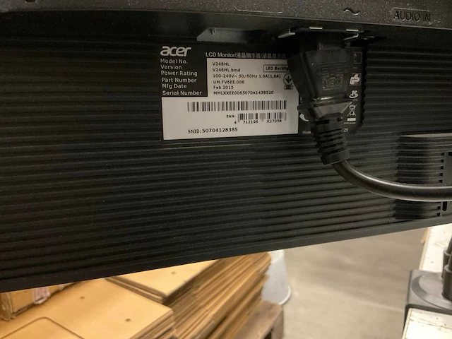 Acer v246hl monitoren op steun (2x) - afbeelding 2 van  3