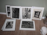 Acht wissellijsten met kunstfoto's.