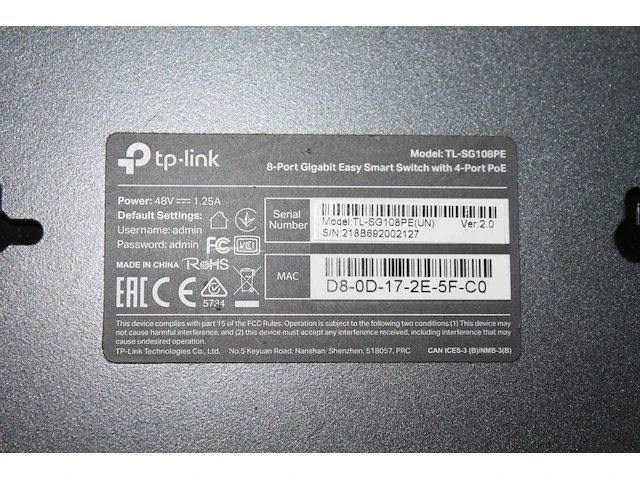 Achtpoorts switch tp link tlsg108pe. - afbeelding 2 van  2