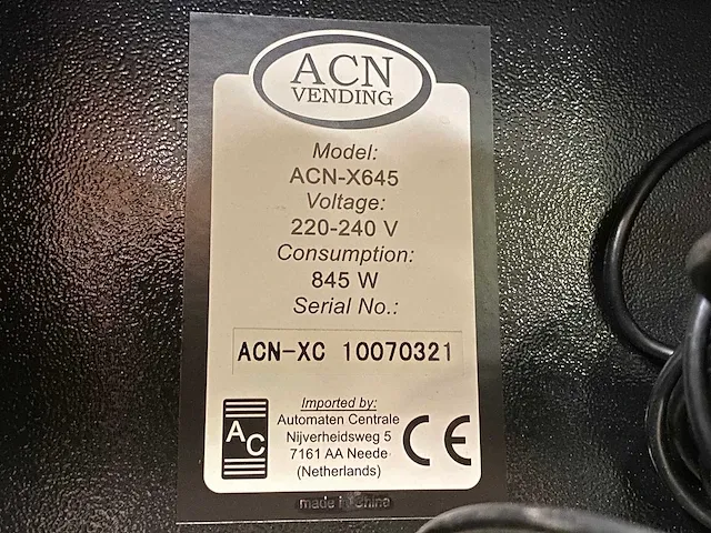 Acn - x645 - combi-automaat - vending machine - afbeelding 12 van  15