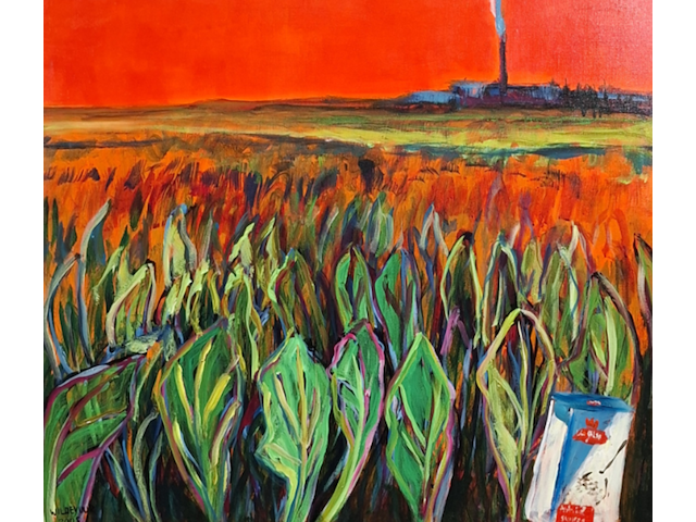 Acryl schilderij, maya wildevuur (1944-2023), 2005 - afbeelding 1 van  8