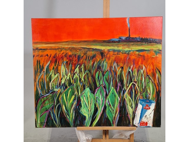 Acryl schilderij, maya wildevuur (1944-2023), 2005 - afbeelding 2 van  8