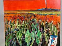 Acryl schilderij, maya wildevuur (1944-2023), 2005 - afbeelding 2 van  8
