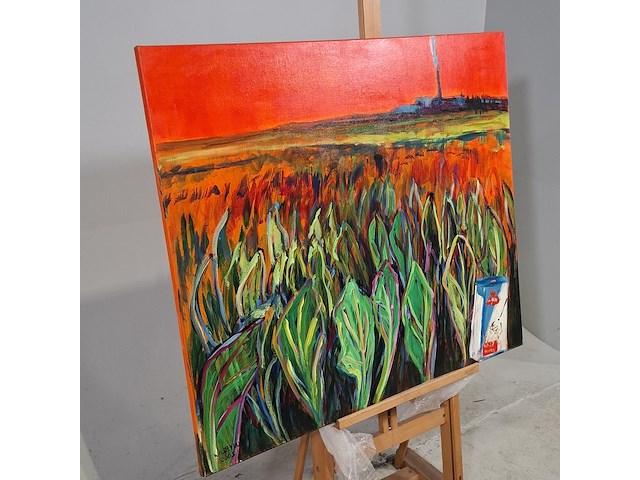 Acryl schilderij, maya wildevuur (1944-2023), 2005 - afbeelding 3 van  8