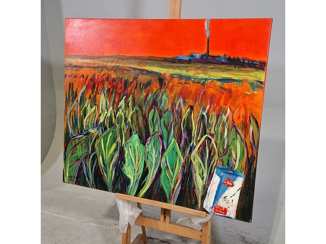 Acryl schilderij, maya wildevuur (1944-2023), 2005 - afbeelding 4 van  8