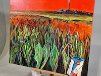 Acryl schilderij, maya wildevuur (1944-2023), 2005 - afbeelding 4 van  8