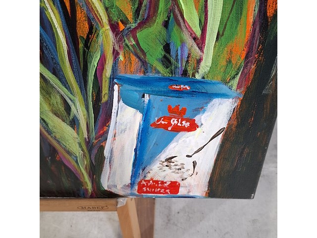 Acryl schilderij, maya wildevuur (1944-2023), 2005 - afbeelding 5 van  8