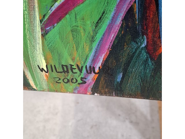 Acryl schilderij, maya wildevuur (1944-2023), 2005 - afbeelding 6 van  8