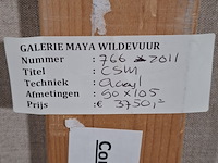 Acryl schilderij, maya wildevuur (1944-2023), 2005 - afbeelding 8 van  8