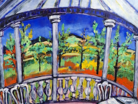 Acryl schilderij, maya wildevuur (1944-2023), 2006 - afbeelding 1 van  7