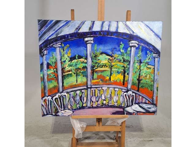 Acryl schilderij, maya wildevuur (1944-2023), 2006 - afbeelding 2 van  7