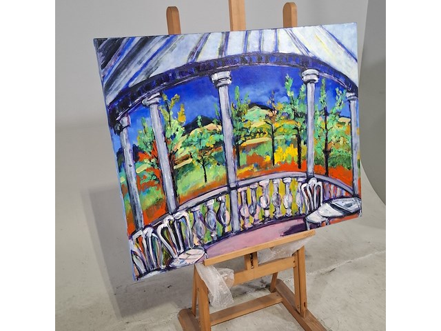 Acryl schilderij, maya wildevuur (1944-2023), 2006 - afbeelding 3 van  7